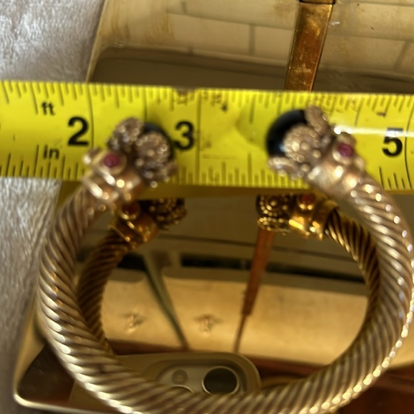 18k gold plated stainless steel twisted cable bracelet   New - Picture 4 of 5